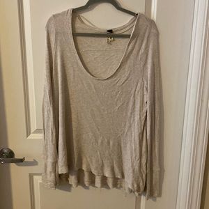 Free People Waffle Knit Top